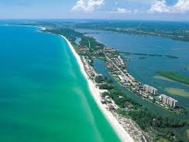Aerial view of Siesta Key Beach